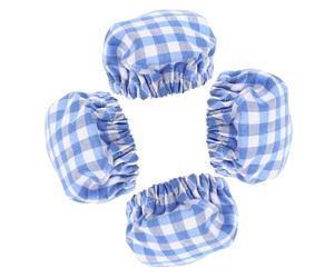 OFFSCH Copertura Elastico per Barattoli di Lievito Madre, Kit 4 Pezzi Coperchi Traspiranti per Fermentazione e Protezione Antipolvere, Adatto a Barattoli da 3-4 Pollici per Cucina