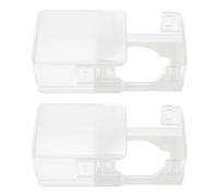 OFFSCH Copri Pomello Porta Antibloccaggio Trasparente in ABS, Set da 2 Pezzi, Design Moderno, Protezione Ragazzo Ragazza per Porte Interne, Installazione senza Trapano