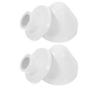 OFFSCH Copribulloni a Parete per Toilette 2 Pezzi in Plastica Bianca Design Conico, Accessori Bagno Universali, Adatti a Stanze da Bagno con Funzione Decorativa e Manutenzione Semplice