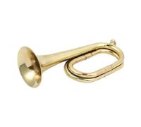 OFFSCH Corno da Fanfara in Lega di Rame Oro, Strumento Musicale a Soffiaggio Leggero e Facile da Eseguire, per Principianti e Professionisti, e Lavorazione