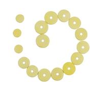 OFFSCH Cuscinetti Elastici di Ricambio per Flauto Pad Foro Aperto Set da 16 Pezzi in Materiale Resistente Giallo Chiaro per Manutenzione Strumenti a Fiato e Riparazione Flauto