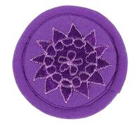 OFFSCH Cuscinetto Per Ciotola Tibetana Ricamato Artigianale 16 Cm Viola Medio, Cuscino Per Ciotola Sonora Buddista, Decorazione Per Sala Di Meditazione e Yoga, Leggero e Resistente