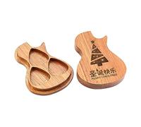 OFFSCH Custodia in Legno Per Plettri Scatola Porta Plettri Per Chitarra Organizer Design A 3 Scomparti