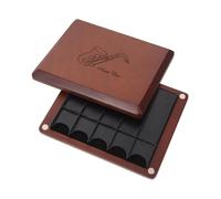 OFFSCH Custodia per Ance Sax in Legno Doppia Faccia Porta Ance per Clarinetto e Sassofono Tenore Protezione Antiumidità Elegante e Portatile per Musicisti