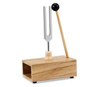 OFFSCH Diapason in Lega di Alluminio 528hz con Martello e Risonatore in Legno per Yoga e Test Uditivi Facile da Usare con Mantenimento Dell'accordatura