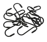 OFFSCH Ganci a S per Impieghi Gravosi e Ganci Ornamentali in Ferro Nero 2,4 Pollici Protezione Antiscivolo, Set da 12 per Cucina, Bagno, Ufficio e Organizzazione Domestica