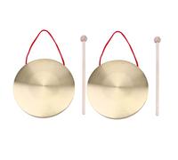 OFFSCH Gong Cinese in Rame Gong Dell'opera Manuale Strumento A Percussione in Ottone Giocattolo Musicale Creativo Completo Con Bacchetta Di Legno