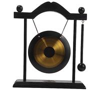 OFFSCH Gong Da Tavolo in Ottone Vintage Base in Legno Ornamento Casa Arredamento Del Desktop Piccolo Artigianato Zodiacale