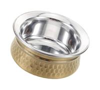 OFFSCH Indian Curry And Rice Bowl For Stove Top Cooking Handmade Hammered Serveware For Vegetable Dishes Milk Boiling Pot And Soup Versatile Indian Dinnerware