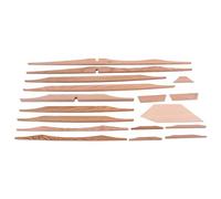 OFFSCH Kit 17 Pezzi Accessori per Chitarra Acustica in Legno di Abete Marrone da 41 Pollici per Liutaio, Materiale DIY per Modellare e Rinforzare la Struttura Interna
