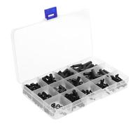 OFFSCH Kit Assortito di Viti e Dadi in Nylon Nero Esagonali per Fissaggio, Alta Resistenza e Facile Installazione, Scatola per Organizzazione, per Droni e Pcb