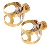 OFFSCH Legatura per Sassofono Contralto 2 Pezzi in Metallo Resistente Morsetto Clip per Bocchino Accessori per Strumenti a Fiato Fissaggio Stabile e Manutenzione Rapida per Musicisti