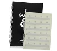 OFFSCH Libro per Chitarra con Spartiti e Diagrammi Sei Linee Copertina PP Resistente per Appunti Musicali e Pratica con Rilegatura Spirale Facile da Strappare