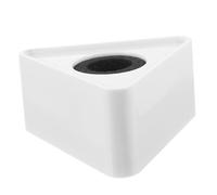 OFFSCH Logo Per Microfono in Plastica Abs Rigida Supporto Bandiera Triangolare Logo Del Microfono Colore Bianco Di Altezza Per Interviste Design Semplice e Pratico