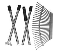 OFFSCH Manuale Per in Metallo Livellatore Per e Arbusti Con Denti in Acciaio Inossidabile Regolabile e Facile Da Riporre