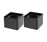OFFSCH Microfono Per Interviste Logo A Bandiera Quadrato Cubo in Abs 2 Pezzi Nero