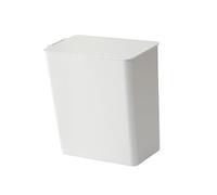 OFFSCH Mini Cestino Da Scrivania Bianco Con Coperchio Contenitore Plastica Piccolo Per Rifiuti Design Compatto e Salvaspazio Per Ufficio e Casa