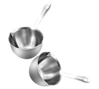 OFFSCH Mini Pentola in Acciaio Inox 125 Ml con Beccuccio Anti-Goccia Padella Piatta Scaldaburro Multifunzione per Riscaldare Olio e Burro per Cucina Domestica e Salse Cremose