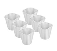 OFFSCH Mini Stampi per Cheesecake e Crostatine in Lega di Alluminio, Set 6 Pirottini per Budino e Mini Tortiere, Distribuzione Calore Uniforme per Cucina e Ristoranti Spazio