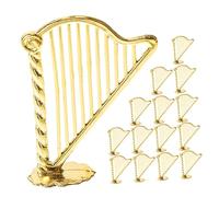 OFFSCH Miniatura Arpa Ornamento Da Appendere Albero Di Natale Strumento Musicale Per Casa Delle Bambole Decorazione Festiva