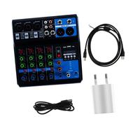 OFFSCH Mixer Audio Wireless Professionale Vie Processore Vocale Leggero e Resistente Connessione Usb Per Computer Adatto Live Streaming Didattica in Rete e Chat Vocale