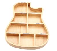 OFFSCH Organizer Legno Per Plettri Da Chitarra Scatola Porta Plettri Legno Per Musicisti Design Compatto e Stile Elegante Capacità Multi Scomparti Per Accessori Chitarra