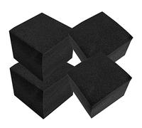 OFFSCH Pannelli Fonoassorbenti Insonorizzati 4 Pezzi 15x15x15 Cm in Spugna Antifiamma Nera Per Isolamento Acustico Pareti, Riduzione Rumore Ed Eco in Studi, Uffici e Home Studio