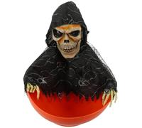 OFFSCH Plastica Ciotola di Halloween Scheletro, con Luce e Suono | Snack e Caramelle, Decorazione da Tavolo per Interni, Funziona con Batterie Aa Non Incluse