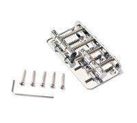 OFFSCH Ponte in Metallo Per Basso A 4 Corde Stile Vintage Con 5 Viti E 1 Chiave Inglese Adatto Per Jazz O Metallo Suono Dolce