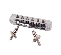 OFFSCH Ponte Tune Matic Per Chitarra Jazz Regolabile, Struttura Robusta in Metallo Cromato, Distanza 73 Mm Centro Pali, Accessorio Di Ricambio Per Chitarre Elettriche