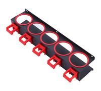 OFFSCH Porta Flacone Spray da Parete in Ferro 5 Ganci Supporto Organizer per Bombolette Spray e Attrezzi Scaffale Salvaspazio per Garage Officina e Cura Dettagli Auto