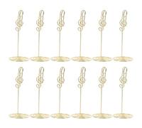 OFFSCH Porta Memo Clip a Forma di Nota Musicale Set da 12 Pezzi Porta Segnaposto Stabile e Compatto per Matrimoni e Ufficio Supporto Multifunzionale per Numeri Tavoli e Carte da