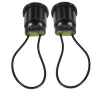 OFFSCH Portalampada E27 a Vite Ip66 Filo, Base Portalampada in Rame Resistente Al Calore Per Uso Esterno, Set Da 2 Pezzi Per Lampade Da Giardino e Casa