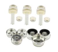 OFFSCH Pulsanti Per Dita Per Tromba Argento Con Bianca Accessori Per Strumenti Musicali Facili Da Sostituire e Riparare Durabilità