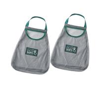 OFFSCH Sacchetti in Rete Per Cipolle e Frutta Da Cucina, Sacchetti Sospesi Per Verdure Buona Circolazione D’aria, Set Da 2 Pezzi, Colore Verde, Salvaspazio Per Casa e Camper