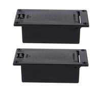 OFFSCH Scatola Batteria Per Pickup Chitarra e Basso Attivo 9v, Custodia Compatta Senza Terminali 2 Pezzi, Supporto Vano Batteria Per Sostituzione Strumenti Musicali