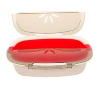 OFFSCH Scatola Da 1 Pz Scatola Del Vapore Vaporiera Per Alimenti Creatore Di Frittata a Microonde Vaporiera Di Pesce Accessori Per Parti Di Forno a Microonde Cuociriso Bianca Plastica