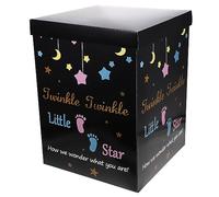 OFFSCH Scatola Gender Reveal per Palloncini Shower e Compleanno Design e Resistente Accessorio Divertente e Chic per Festa Nero