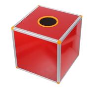 OFFSCH Scatola per Estrazione Lotteria Alluminio Rosso Contenitore Multifunzionale per Biglietti Voti e Raccolta Fondi Facile da Montare per Eventi Aziendali e Riunioni