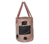 OFFSCH Secchio Pieghevole Portatile da 25l in Plastica Marrone con Manico, Coperchio e Beccuccio per Uso Esterno, Lavaggio Auto e Irrigazione Piante
