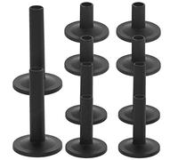 OFFSCH Set 12 Manicotti in Plastica per Piatti Batteria con Base Flangiata, Accessori per Percussioni Professionali, Maniche Durevoli Leggere Adatte per Batterie Acustiche ed Elettroniche