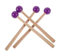 OFFSCH Set 4 Bacchette Percussioni in Acero e Gomma con Manico in Legno, Bacchette Leggere per Xilofono, Marimba e Tamburo a Lingua, Accessori Musicali e Studenti