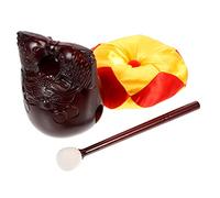 OFFSCH Set Blocco Per Tempio e Pesce 5 Pollici in Acrilico Cuscino Protettivo Per Meditazione e Canti Buddisti in Casa e Tempio