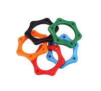 OFFSCH Set Da 5 Anelli Anti-rotolamento in Gomma Per Microfono Portatile Da 35 Mm, Cerchi Antiscivolo Multicolore (blu, Arancione, Rosso, Verde, Nero) Per Ktv, Conferenze e Spettacoli Su Palco