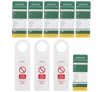 OFFSCH Set di Etichette di Ispezione Impermeabili per Scale Industriali 3 Supporti Resistenti e 6 Inserti per Registri di Manutenzione la Gestione della Sicurezza in Tutti i Settori
