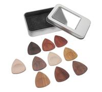 OFFSCH Set Di Plettri Per Chitarra in Legno Triangolari Plettro Per Chitarra Acustica E Ukulele Plettri Spessi Per Dita E Pollice Sfusi