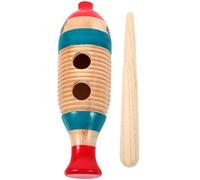 OFFSCH Set Di Strumenti Guiro Con Pesciolino in Legno Guiro Per Bambini Bambine E Bambini Piccoli