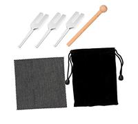 OFFSCH Set Diapason in Lega Di Alluminio Per Terapia Dei Chakra Con Martello e Custodia, Strumento Musicale Curativo Per Alleviare Lo Stress e Accordatura Precisa, 5 Pezzi Per Yoga e Meditazione