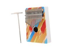 OFFSCH Set Kalimba 17-tono Portatile Strumento Musicale Thumb Piano Design Piegato Verso Basso Custodia E Martello Rotante Incluso Panno Pulizia