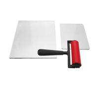 OFFSCH Set Piastra in Gel per Stampa con Rullo in Plastico e Pennello Integrato, Supporta Metodi di Monoprint e Stamping per Progetti di Arti e Mestieri